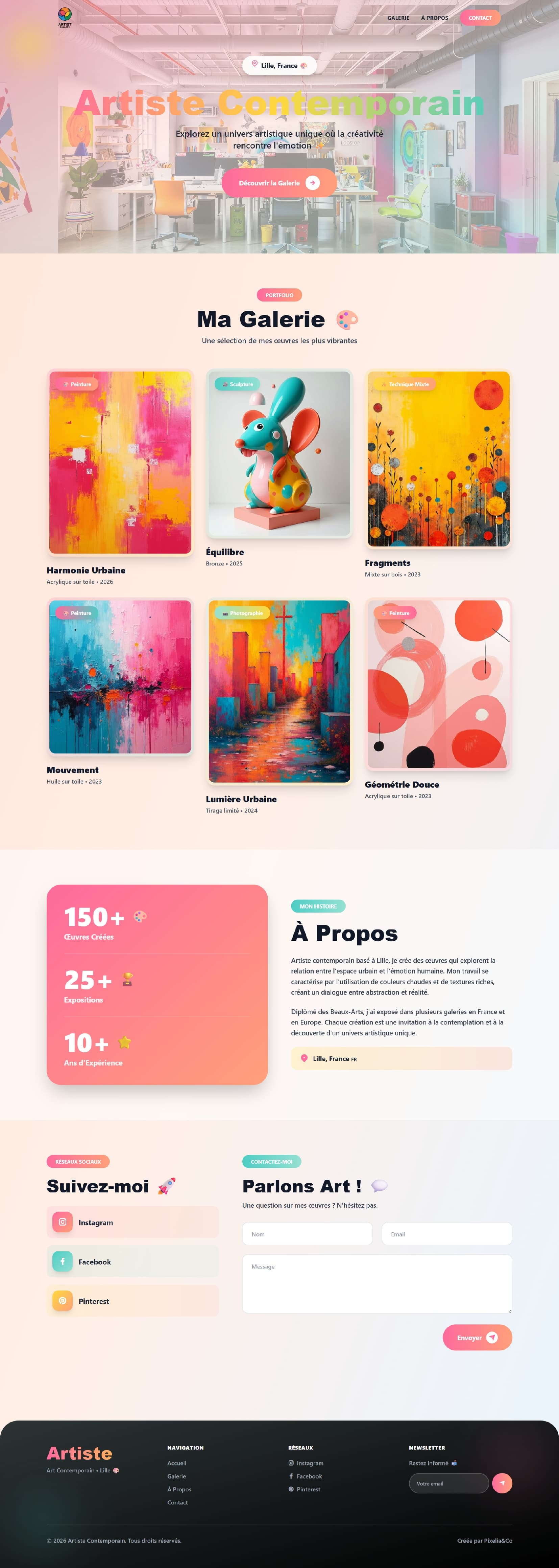 Maquette site Artiste