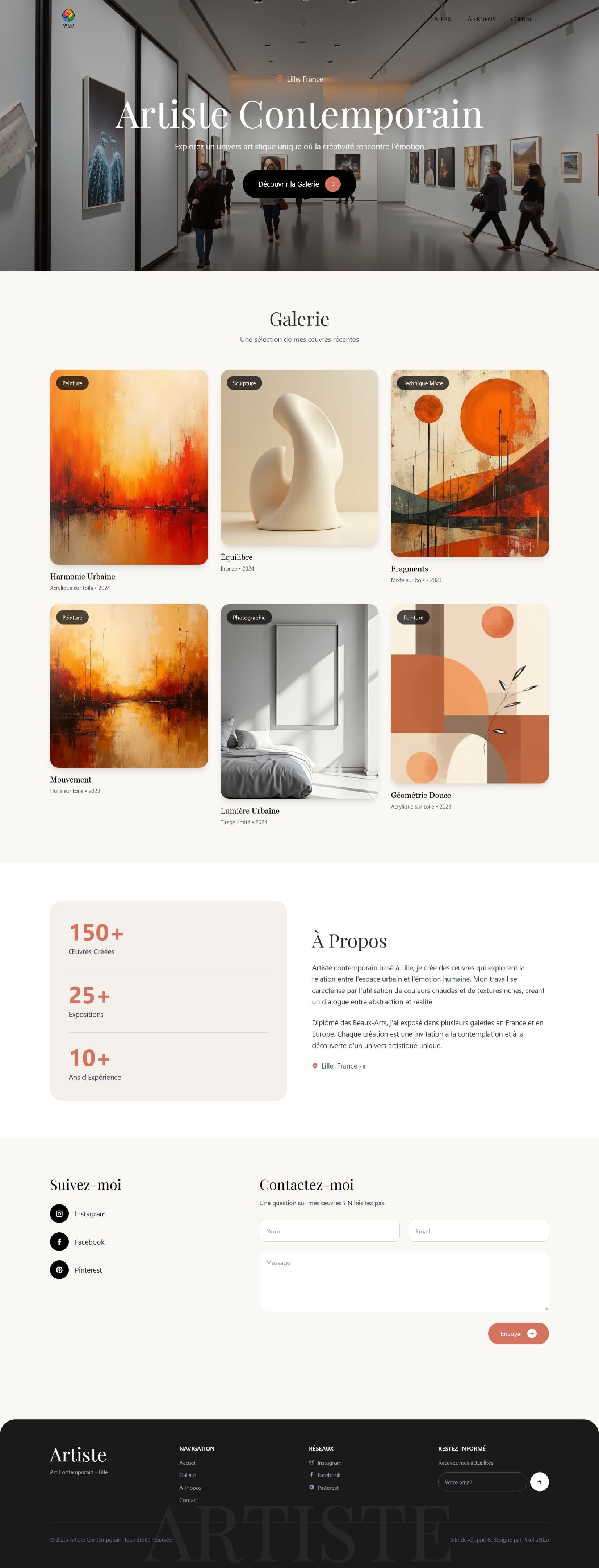 Maquette site Artiste