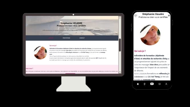 Aperçu du projet Stéphanie Heudre – Praticienne bien-être