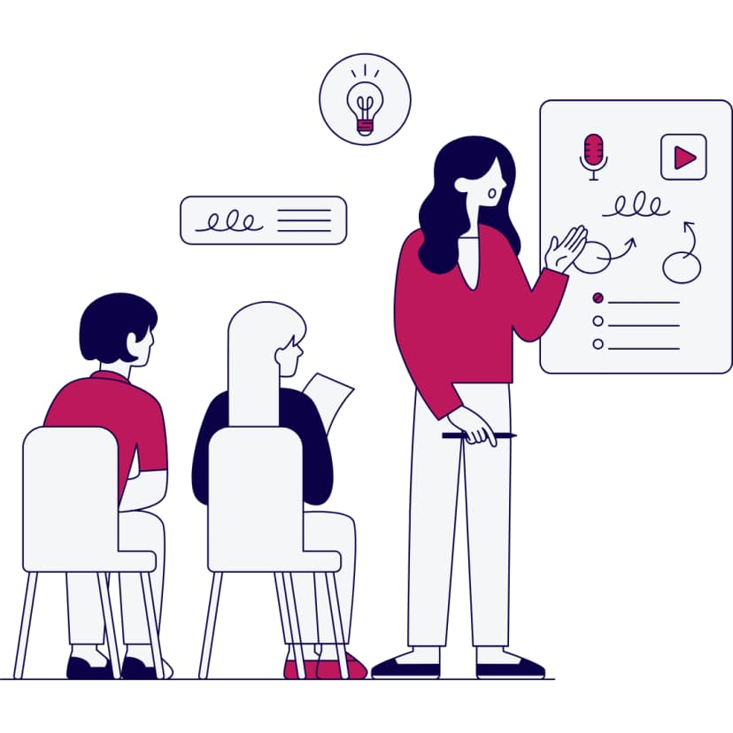 Un groupe de personnes en formation